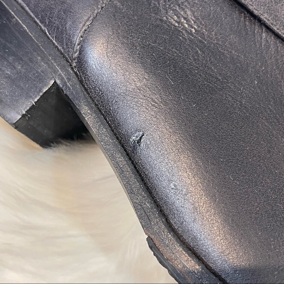 Faryl Robin Dark Grey Gold Studded Leather Booties - Picture 12 of 12